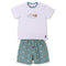 Kid's Life is Good Cotton Knit Short Pyjama Set - Sage