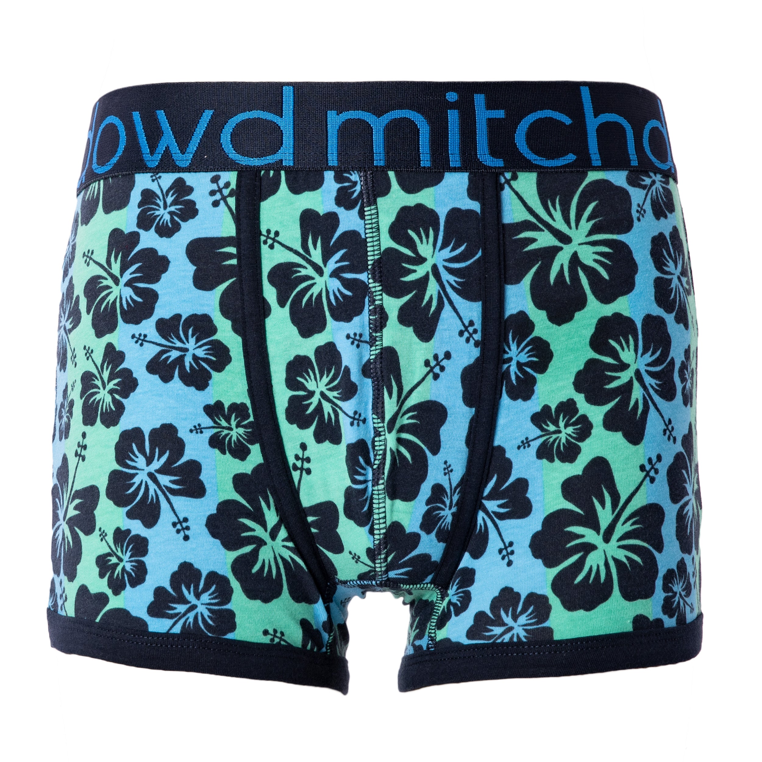 Boy's Hibiscus Cotton Trunk - Blue - Image 1