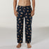 Men's Jumping Airedales Cotton Flannel Sleep Pants - Navy