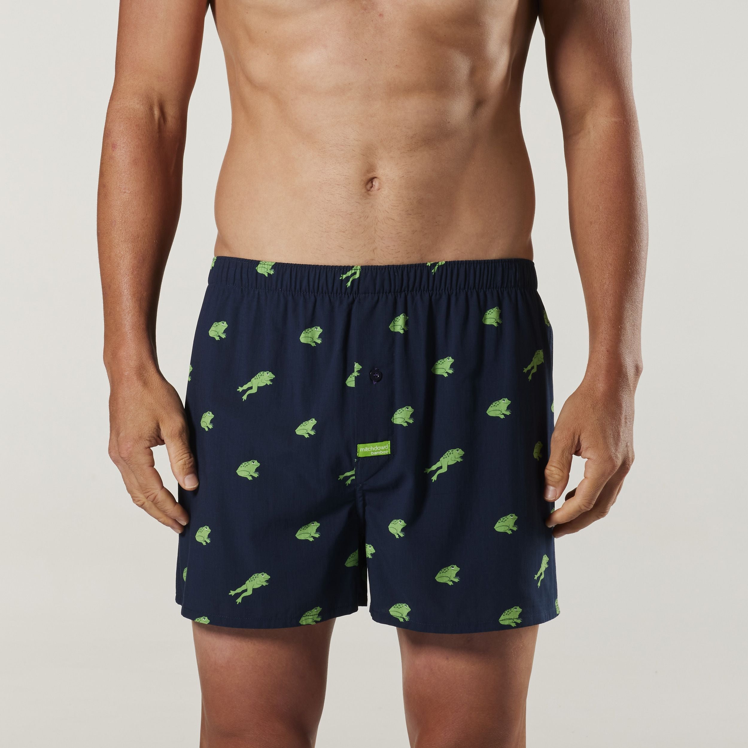 Men's Frogger Bamboo Boxer Shorts - Navy - Image 1