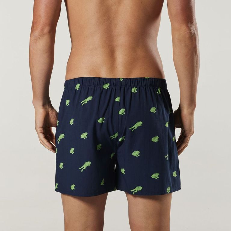 Men's Frogger Bamboo Boxer Shorts - Navy - Image 3